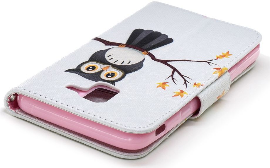 Samsung Galaxy J6 (2018) Lederen Portemonnee Hoesje Owl Tree afbeelding 10