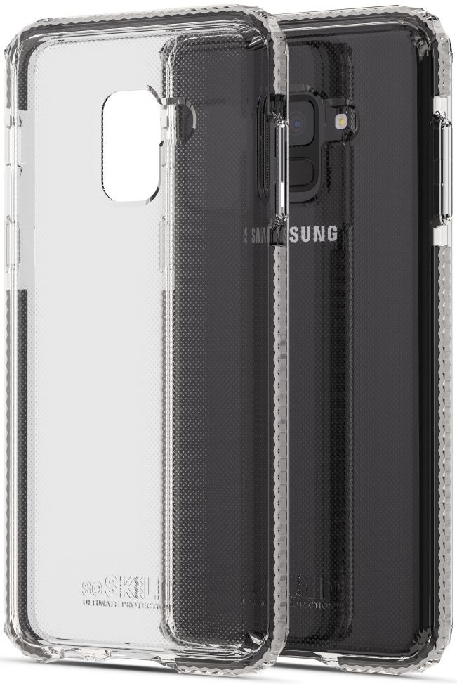 SoSkild Galaxy A8 2018 Transparant Hoesje Defend Impact Backcover afbeelding 3