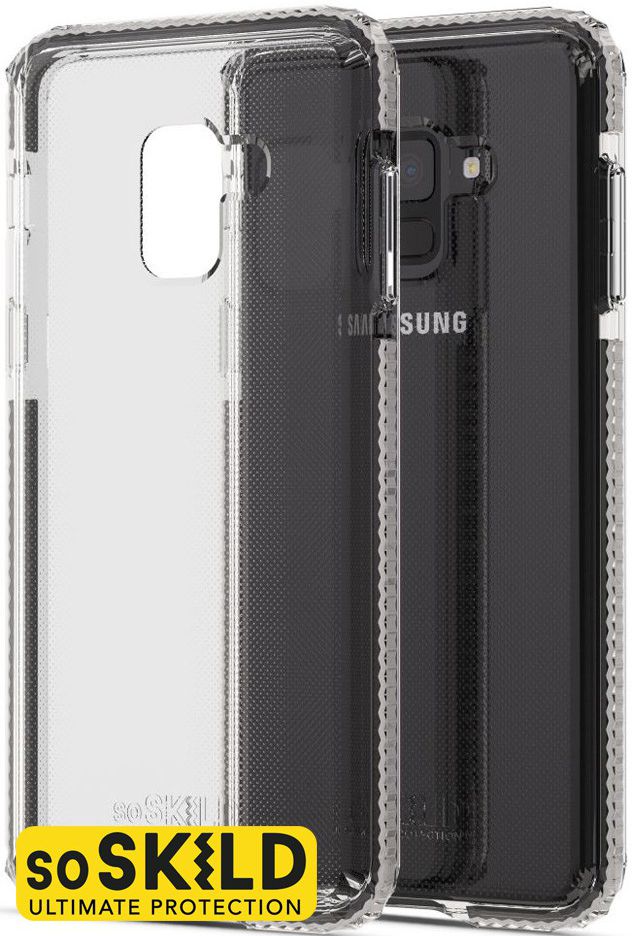 SoSkild Galaxy A8 2018 Transparant Hoesje Defend Impact Backcover afbeelding 1