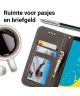 Samsung Galaxy J6 (2018) Lederen Wallet Hoesje Flower Print Grijs