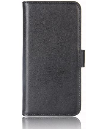 OnePlus 6 Lederen Wallet Stand Hoesje Zwart Hoesjes