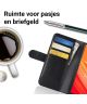 OnePlus 6 Lederen Wallet Stand Hoesje Zwart
