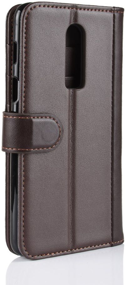 OnePlus 6 Lederen Wallet Stand Hoesje Bruin afbeelding 10