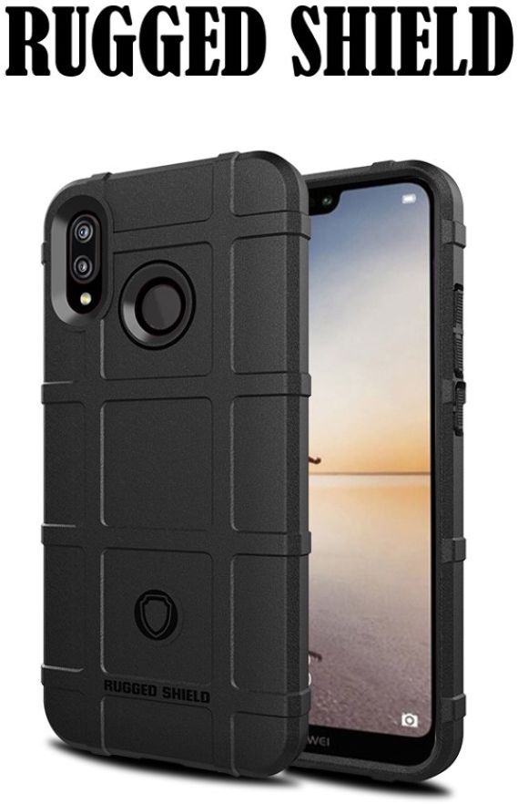 Huawei P20 Lite Anti-Shock Hybride Hoesje Zwart afbeelding 5
