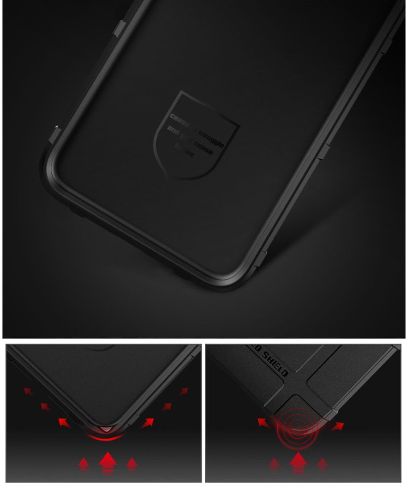 Huawei P20 Lite Anti-Shock Hybride Hoesje Zwart afbeelding 11