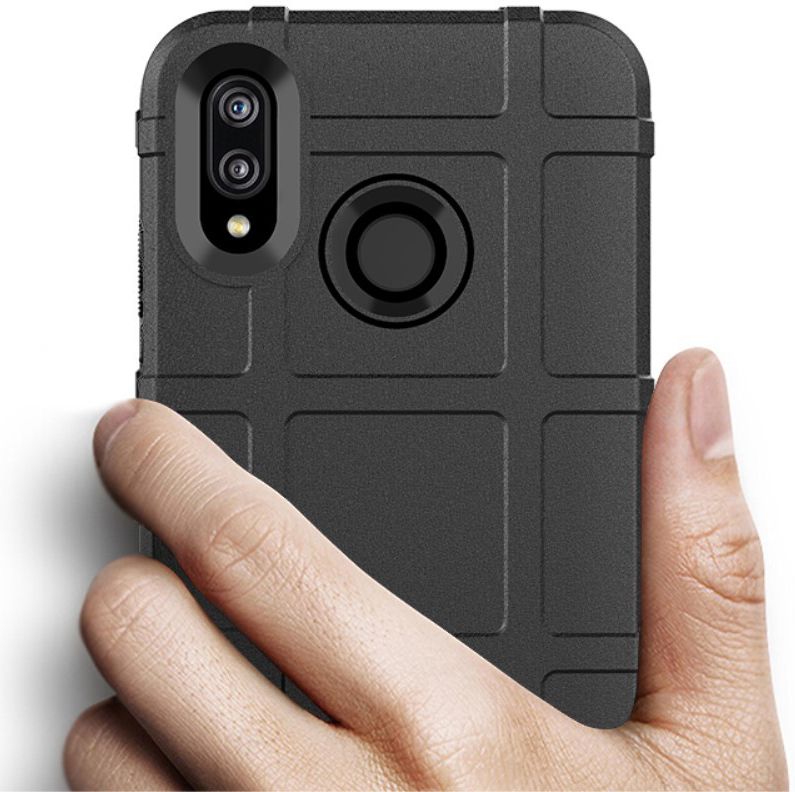 Huawei P20 Lite Anti-Shock Hybride Hoesje Zwart afbeelding 2