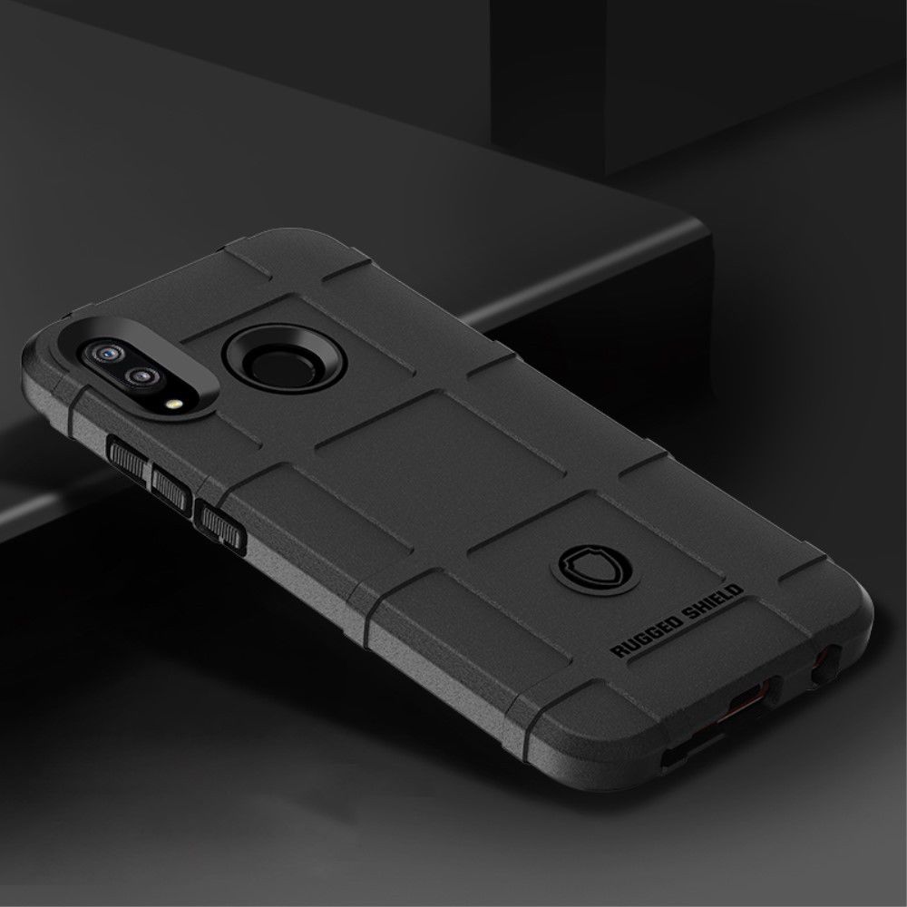 Huawei P20 Lite Anti-Shock Hybride Hoesje Zwart afbeelding 4