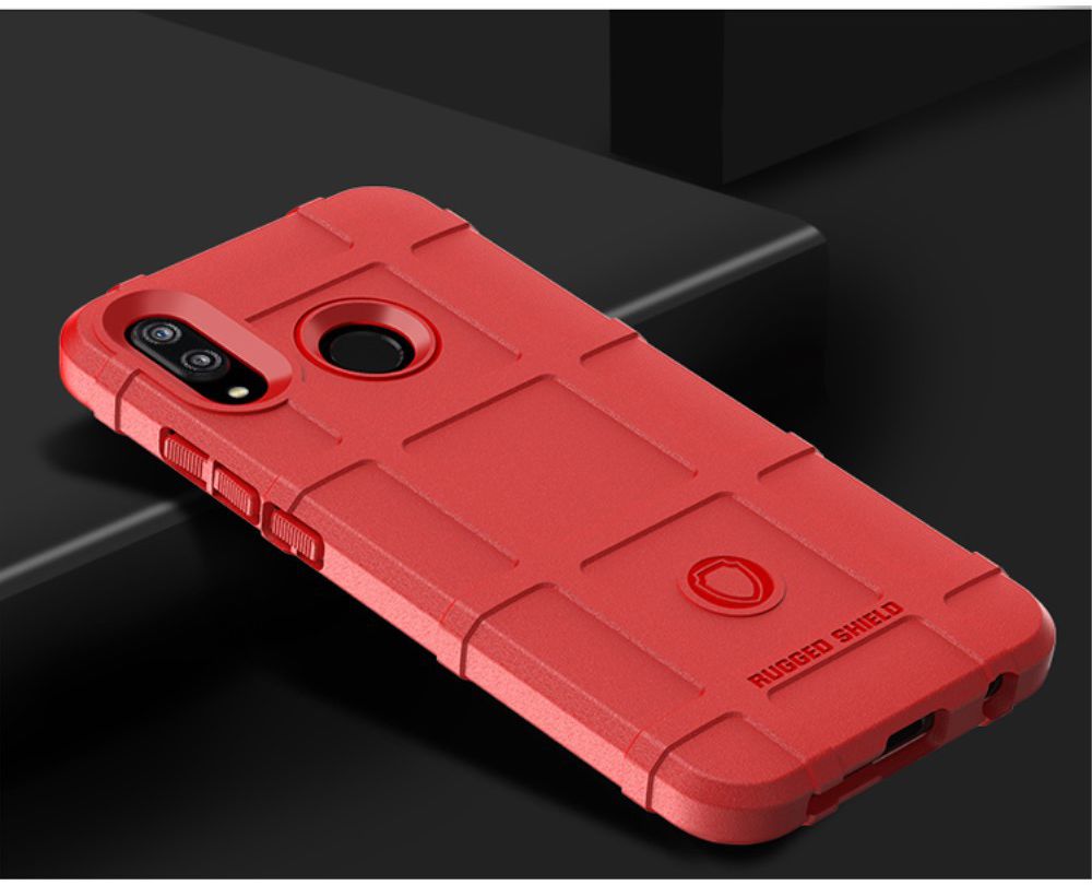 Huawei P20 Lite Anti-Shock Hybride Hoesje Rood afbeelding 2