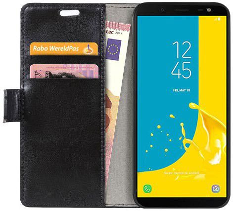 Samsung Galaxy J6 (2018) Crazy Horse Portemonnee Hoesje Zwart afbeelding 1