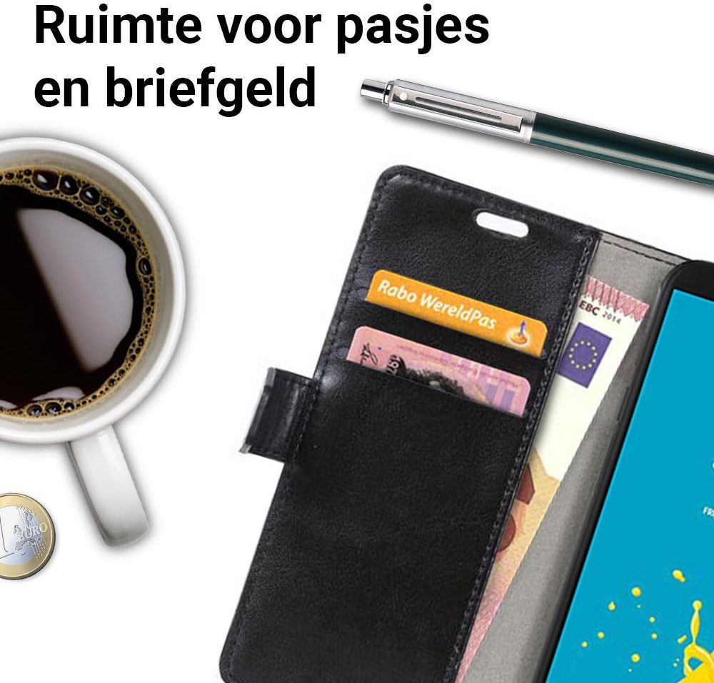 Samsung Galaxy J6 (2018) Crazy Horse Portemonnee Hoesje Zwart afbeelding 3
