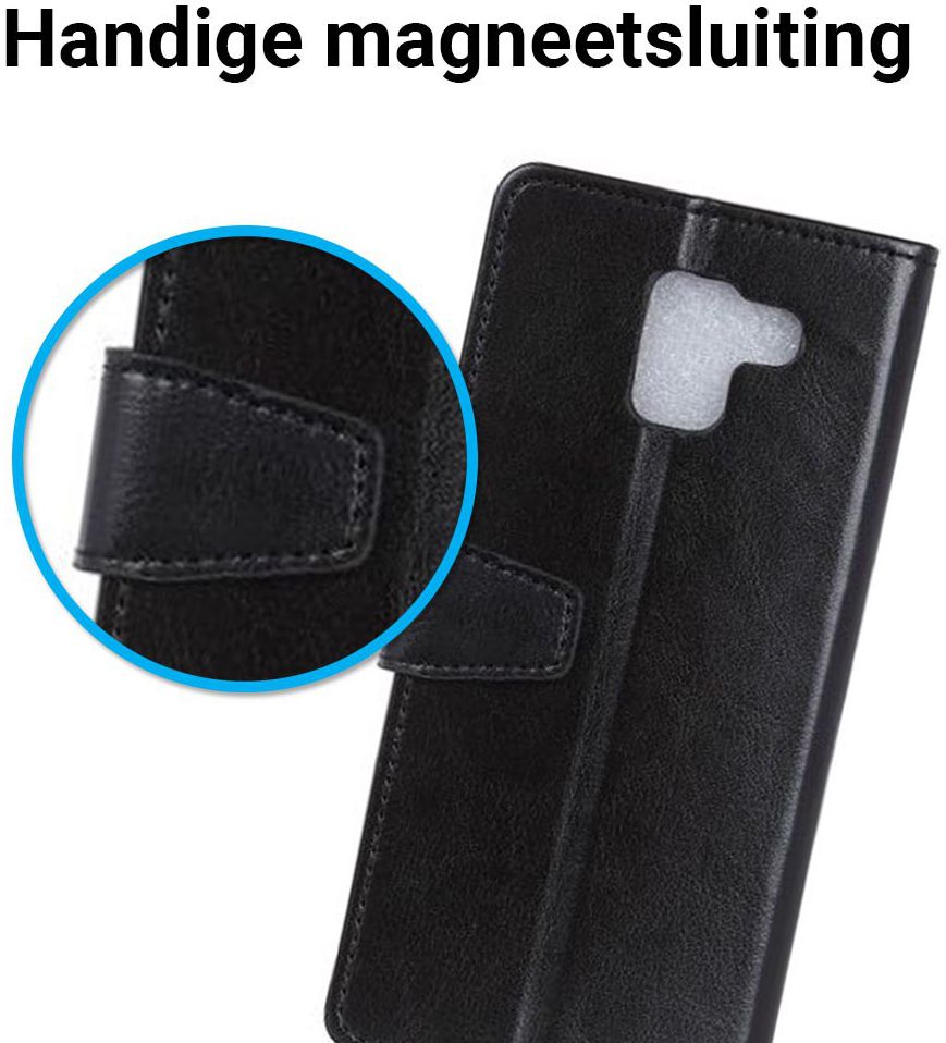 Samsung Galaxy J6 (2018) Crazy Horse Portemonnee Hoesje Zwart afbeelding 4