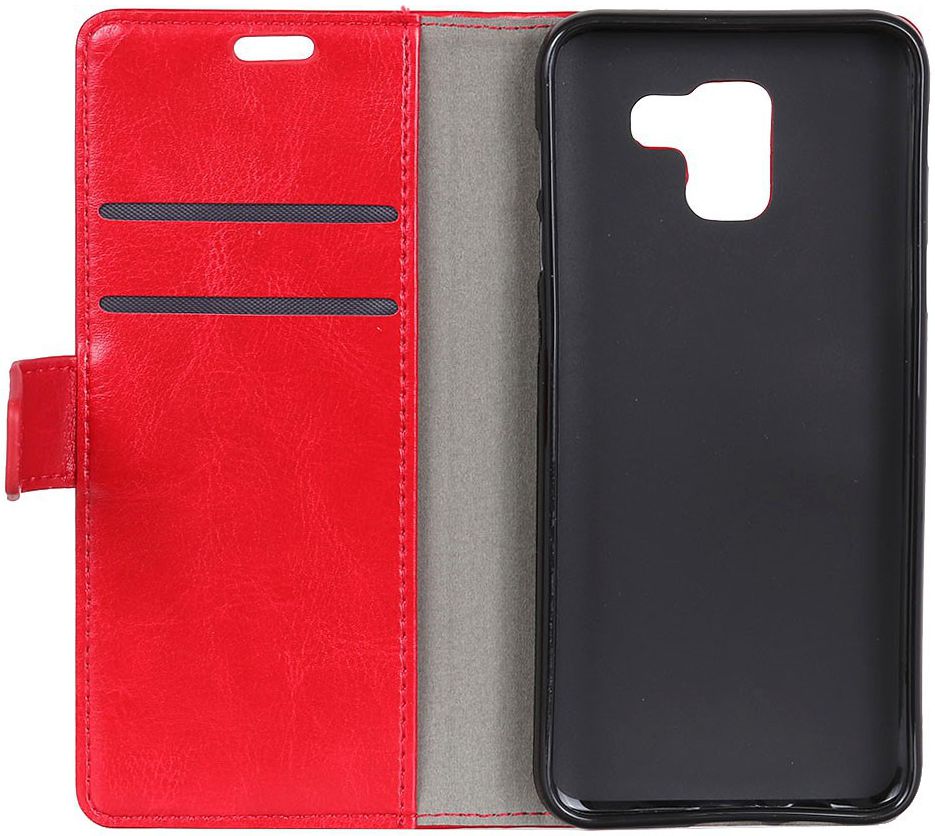 Samsung Galaxy J6 (2018) Crazy Horse Portemonnee Hoesje Rood afbeelding 7
