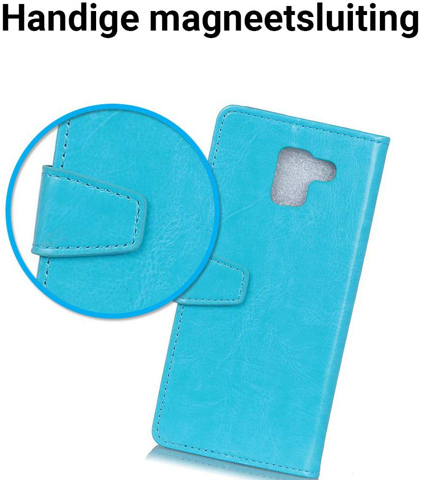 Samsung Galaxy J6 (2018) Crazy Horse Portemonnee Hoesje Blauw afbeelding 3