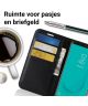 Samsung Galaxy J6 (2018) Litchi Skin Leren Portemonnee Hoesje Zwart