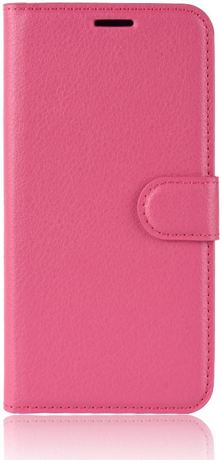 Samsung Galaxy J6 (2018) Litchi Skin Leren Portemonnee Hoesje Roze afbeelding 1