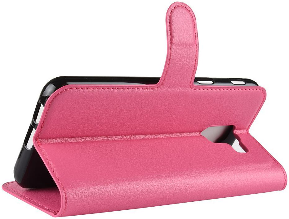 Samsung Galaxy J6 (2018) Litchi Skin Leren Portemonnee Hoesje Roze afbeelding 10