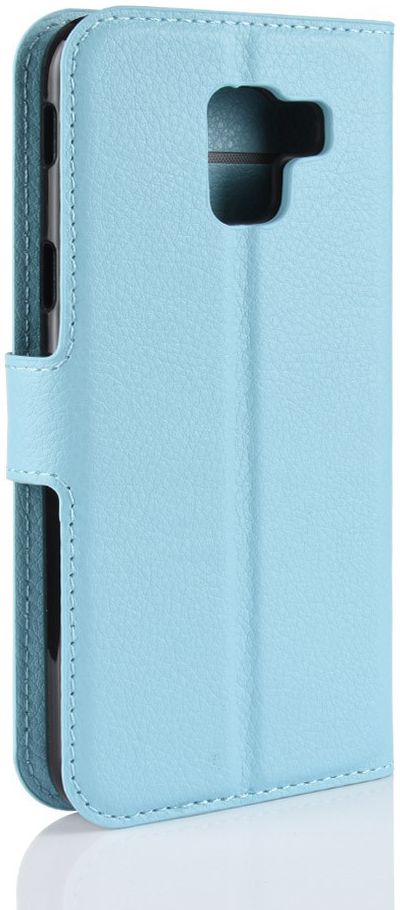 Samsung Galaxy J6 (2018) Litchi Skin Leren Portemonnee Hoesje Blauw afbeelding 8