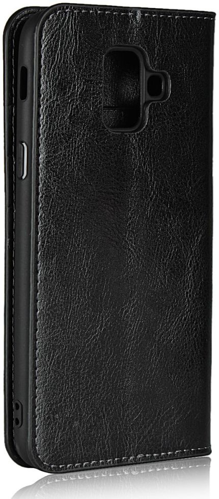 Samsung Galaxy A6 Crazy Horse Leren Portemonnee Hoesje Zwart afbeelding 3