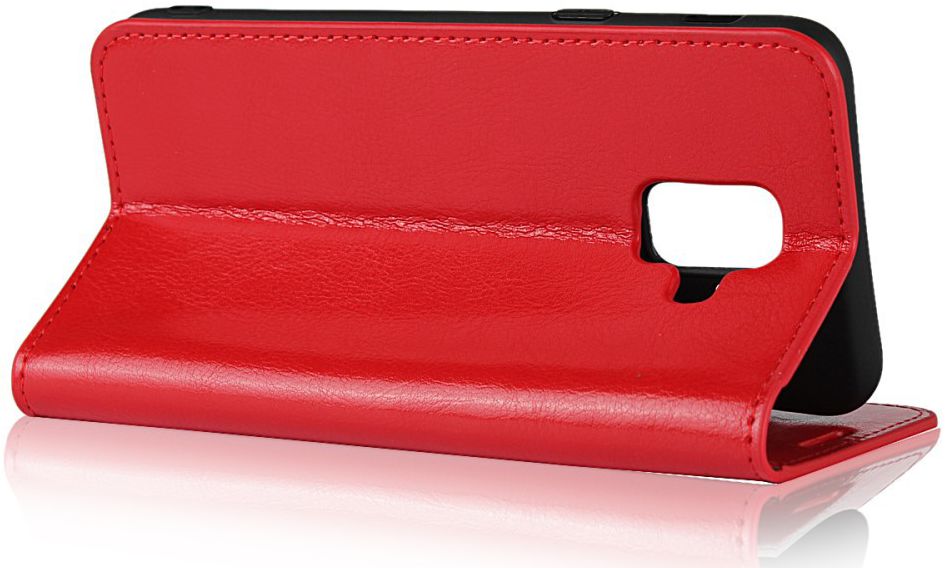 Samsung Galaxy A6 (2018) Crazy Horse Leren Portemonnee Hoesje Rood afbeelding 7