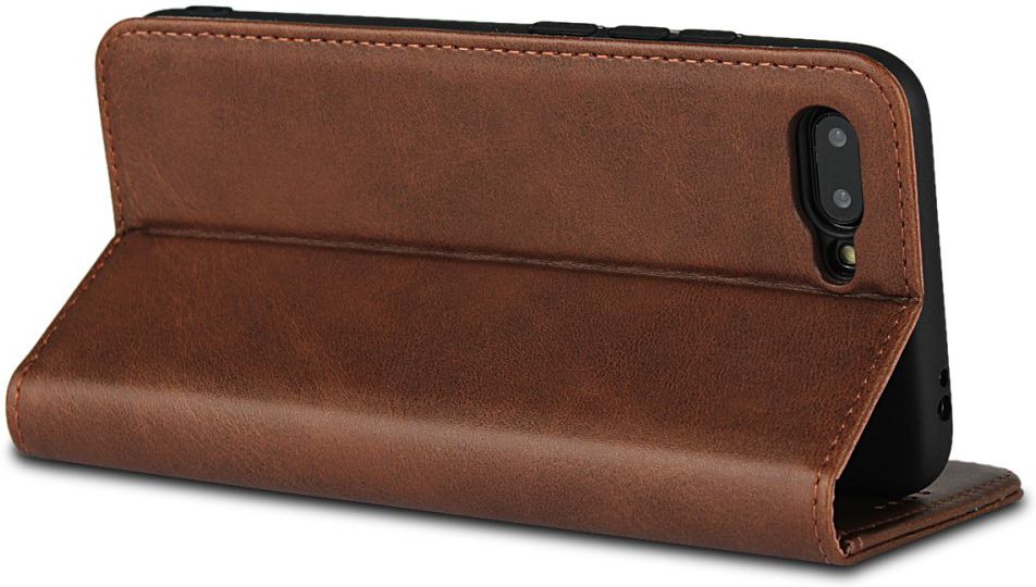 Honor 10 Leren Portemonnee Hoesje Coffee afbeelding 3