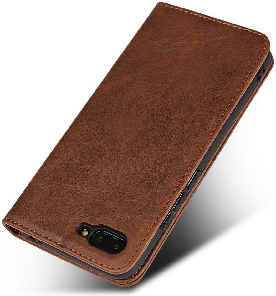 Honor 10 Leren Portemonnee Hoesje Coffee afbeelding 5