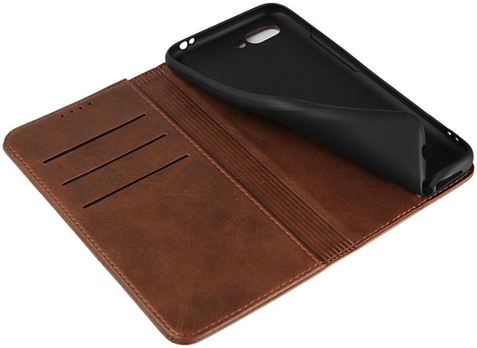 Honor 10 Leren Portemonnee Hoesje Coffee afbeelding 6