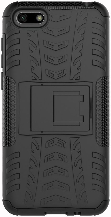 Huawei Y5 (2018) Hybride Kickstand Hoesje Zwart afbeelding 5
