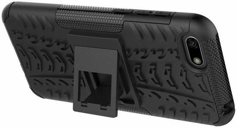 Huawei Y5 (2018) Hybride Kickstand Hoesje Zwart afbeelding 7