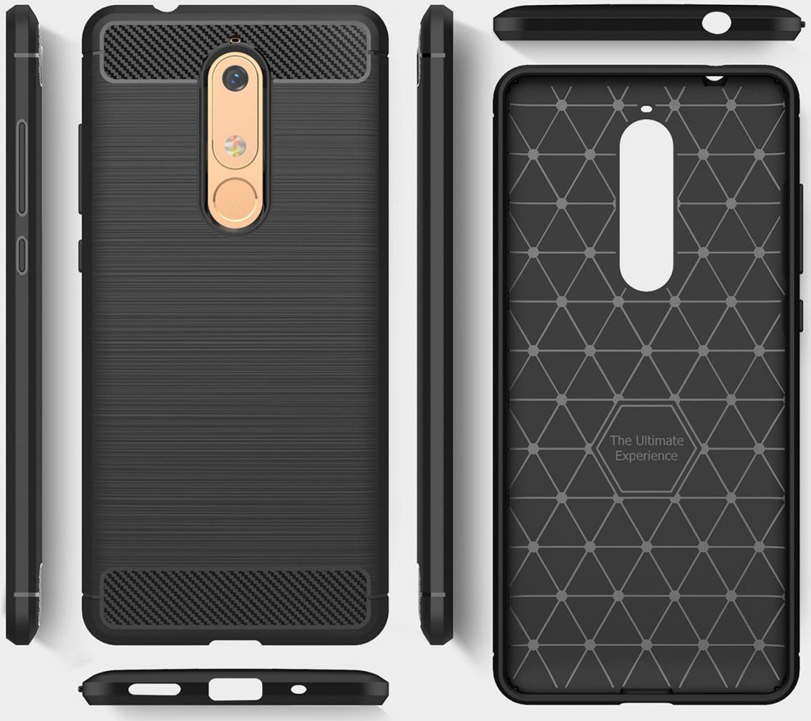 Nokia 5.1 Geborsteld TPU Hoesje Grijs afbeelding 11