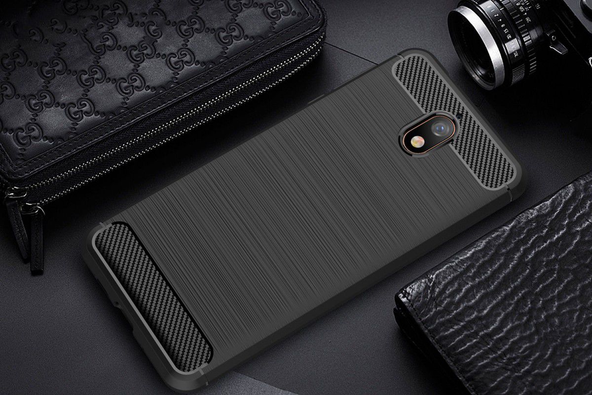 Nokia 3.1 Geborsteld TPU Hoesje Zwart afbeelding 11