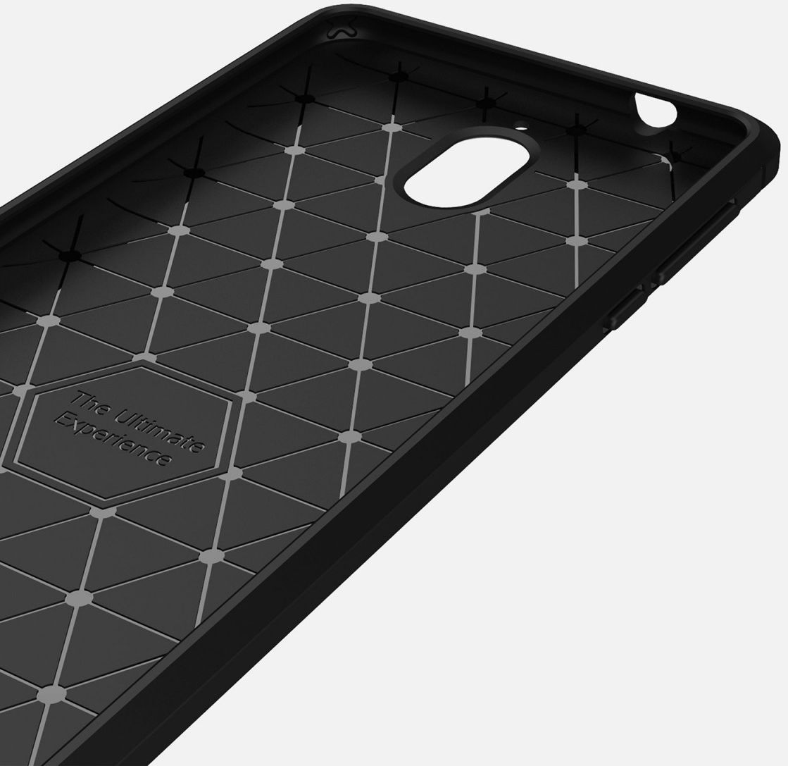Nokia 3.1 Geborsteld TPU Hoesje Zwart afbeelding 8