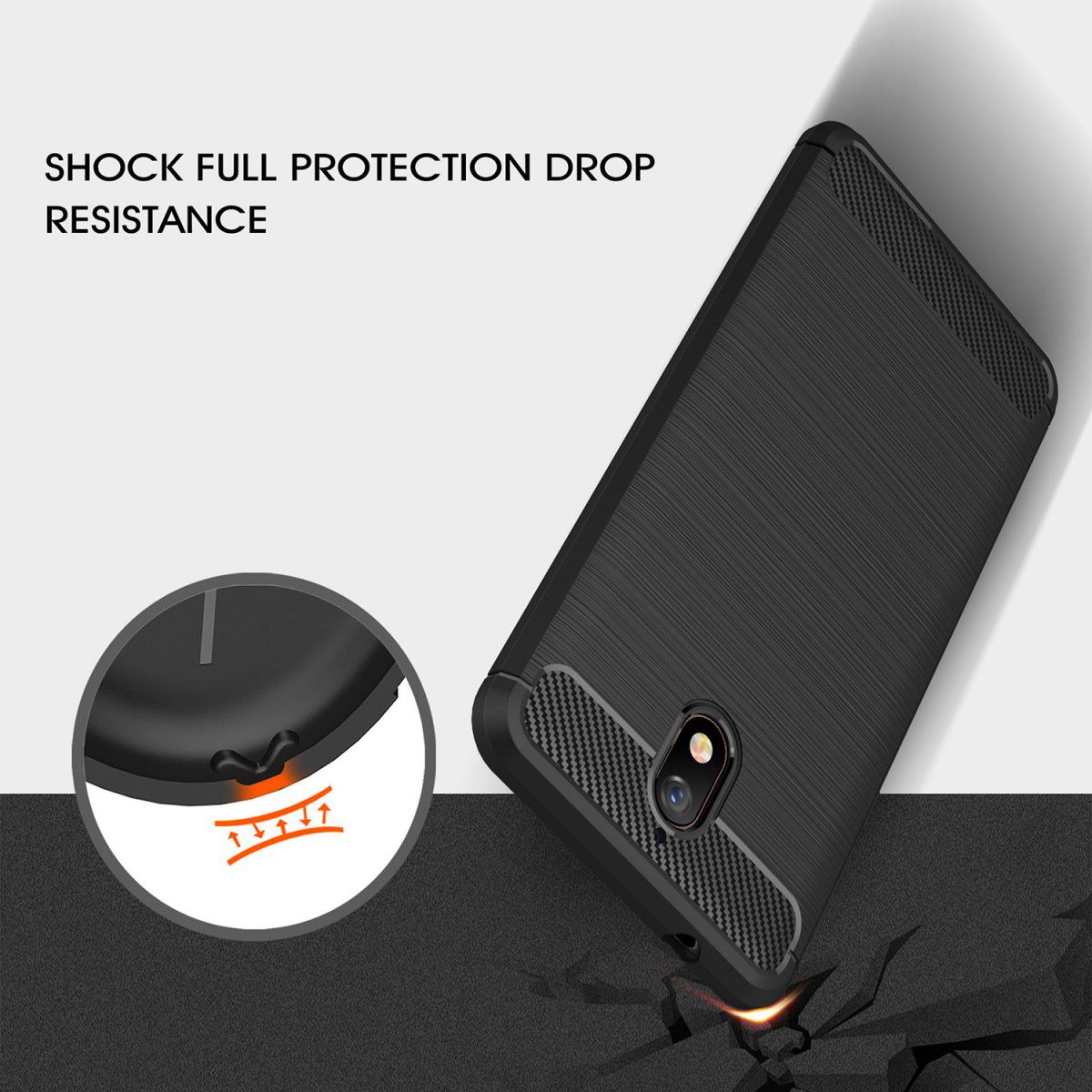 Nokia 3.1 Geborsteld TPU Hoesje Rood afbeelding 4