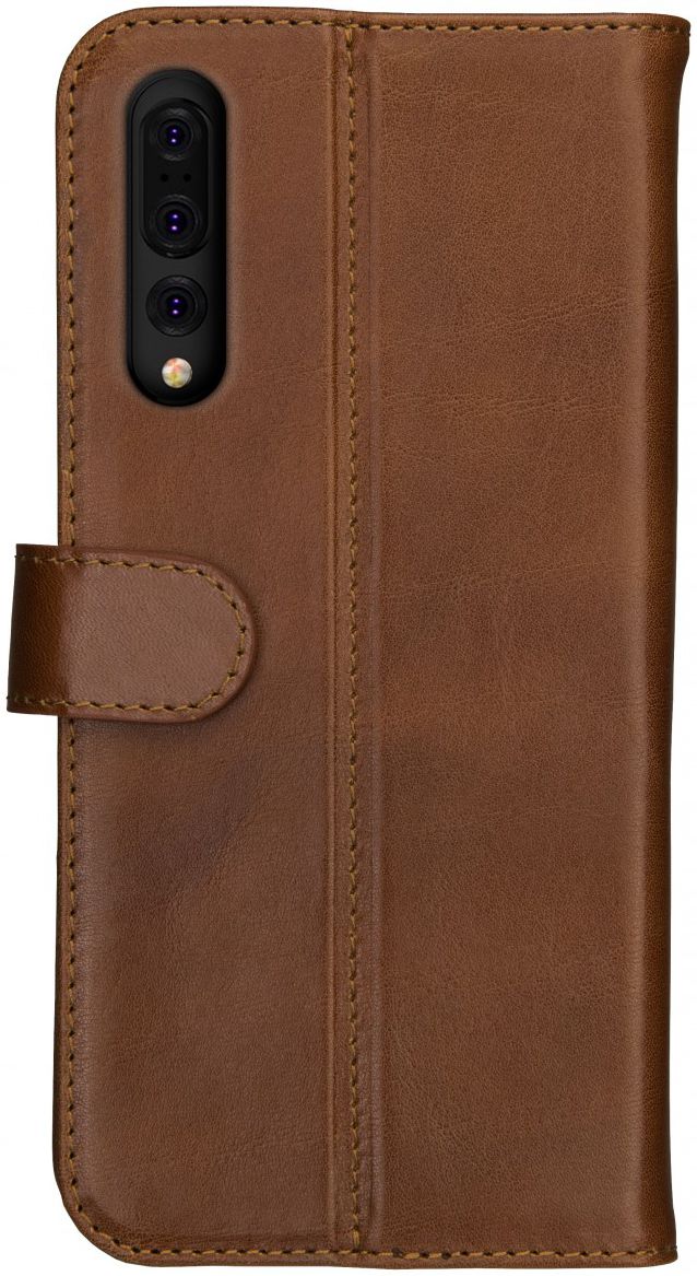 Rosso Deluxe Huawei P20 Pro Hoesje Echt Leer Book Case Bruin afbeelding 5