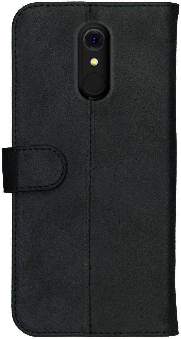 Rosso Deluxe LG Q7 Hoesje Echt Leer Book Case Zwart afbeelding 5
