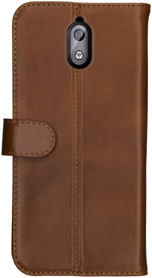 Rosso Deluxe Nokia 3.1 Hoesje Echt Leer Book Case Bruin afbeelding 5