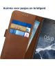 Rosso Deluxe Nokia 5.1 Hoesje Echt Leer Book Case Bruin