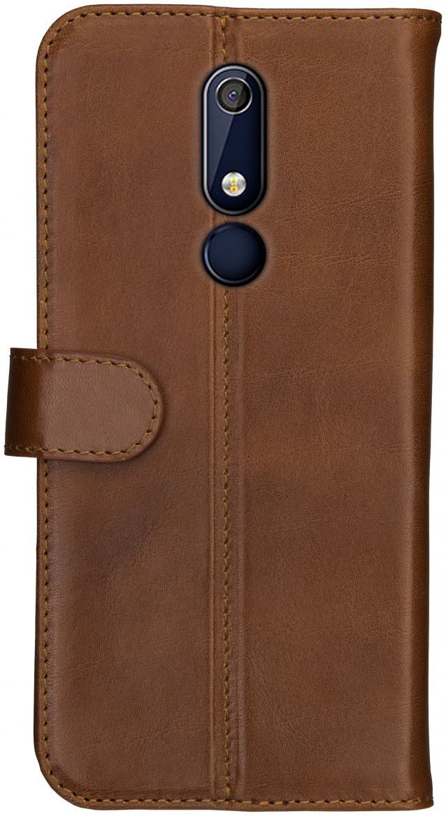 Rosso Deluxe Nokia 5.1 Hoesje Echt Leer Book Case Bruin afbeelding 5