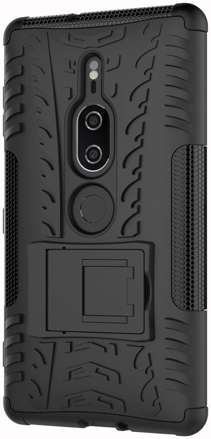 Sony Xperia XZ2 Premium Hybride Kickstand Hoesje Zwart afbeelding 3