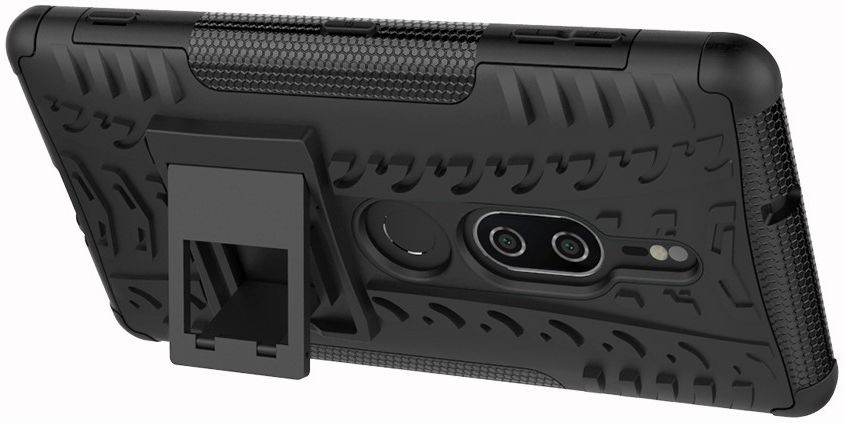 Sony Xperia XZ2 Premium Hybride Kickstand Hoesje Zwart afbeelding 7