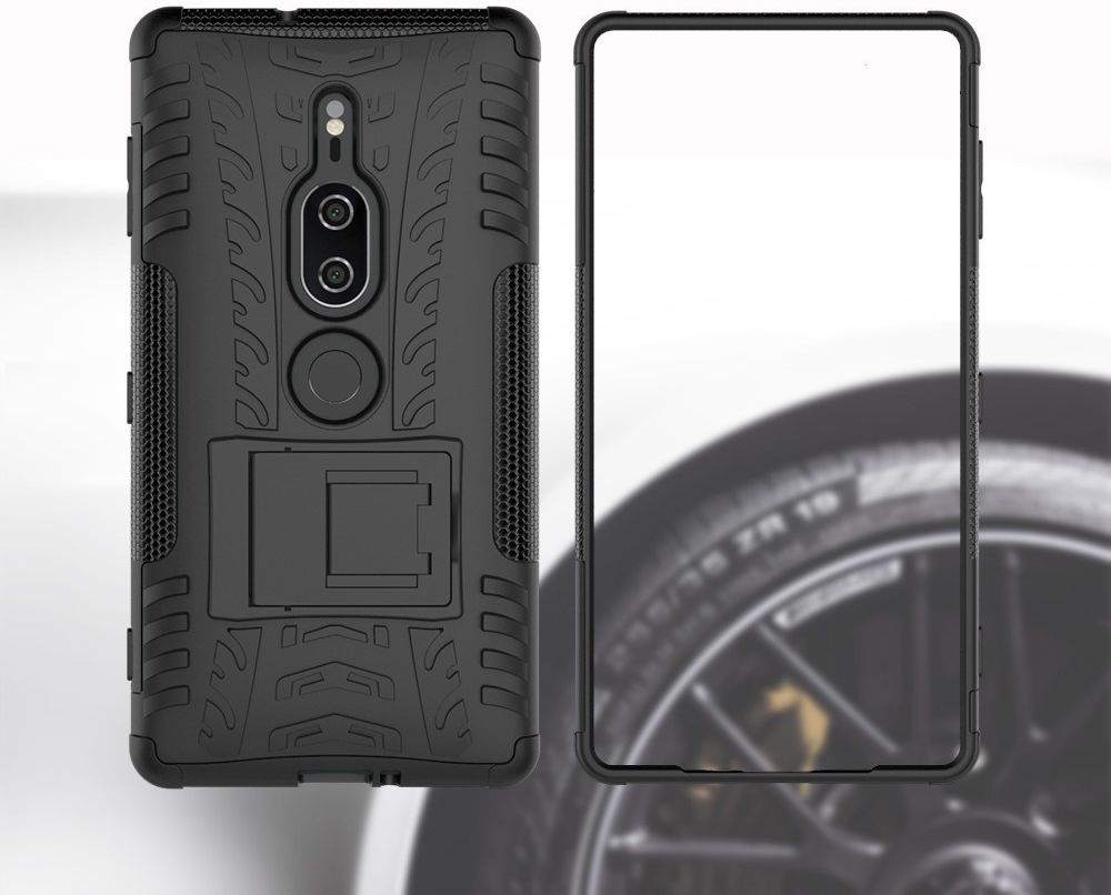 Sony Xperia XZ2 Premium Hybride Kickstand Hoesje Zwart afbeelding 9