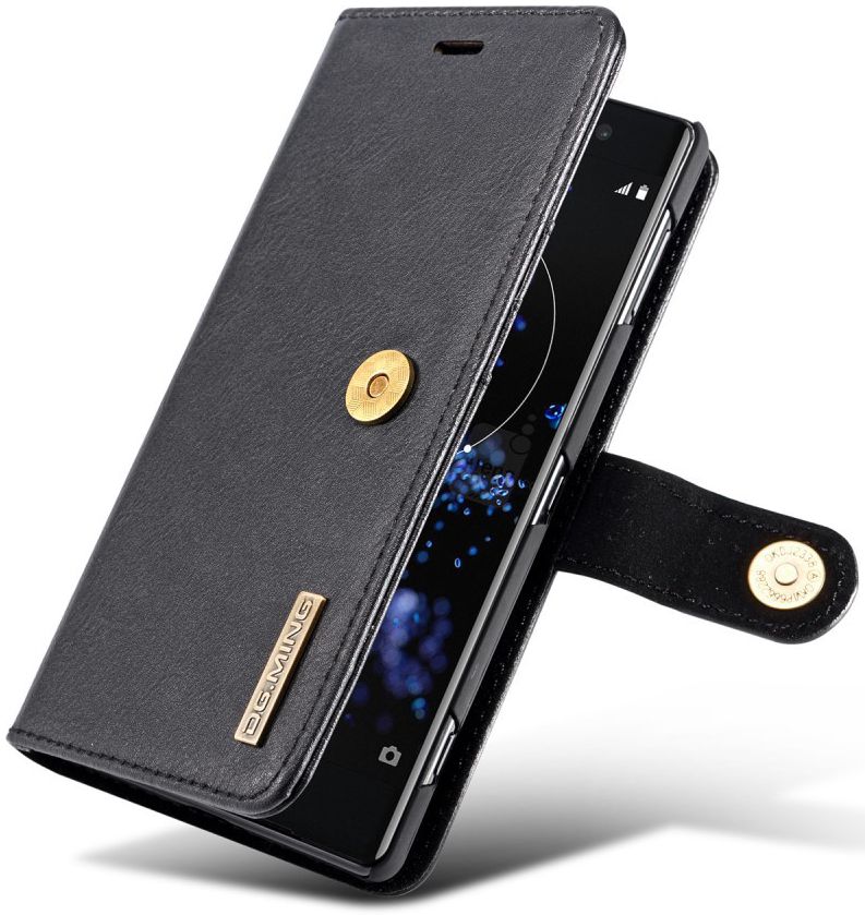 Sony Xperia XZ2 Leren Portemonnee Hoesje Zwart afbeelding 1