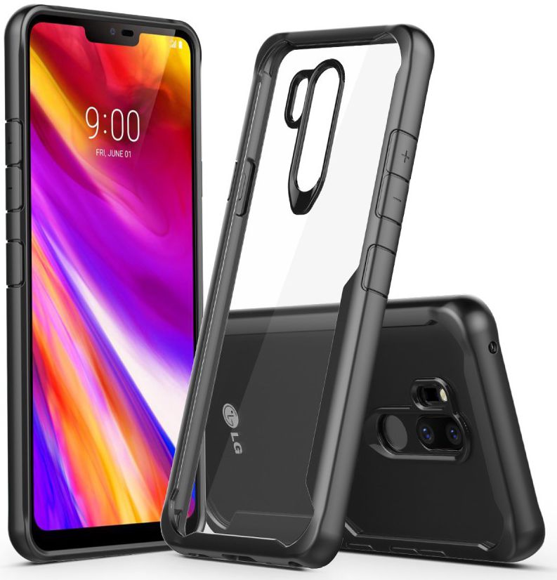 LG G7 ThinQ Hybride TPU Hoesje Zwart afbeelding 2