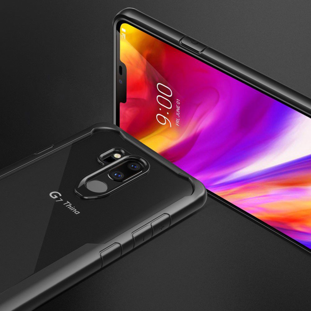LG G7 ThinQ Hybride TPU Hoesje Zwart afbeelding 9