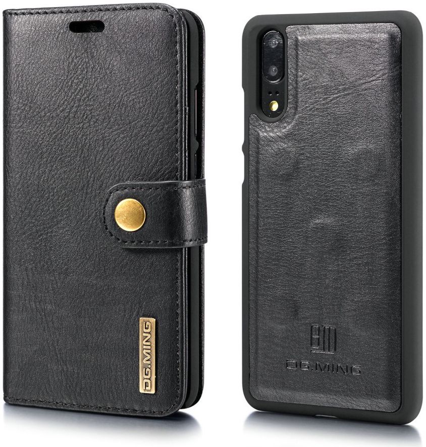 Huawei P20 Leren Portemonnee Hoesje Zwart afbeelding 11