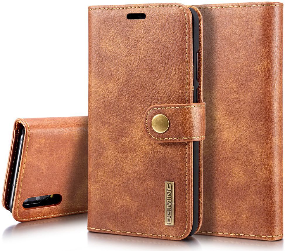 Huawei P20 Leren Portemonnee Hoesje Bruin afbeelding 9