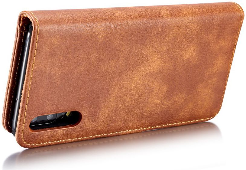 Huawei P20 Leren Portemonnee Hoesje Bruin afbeelding 16