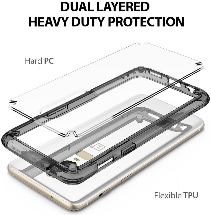 Ringke OnePlus 6 Fusion Hoesje Smoke Black afbeelding 4