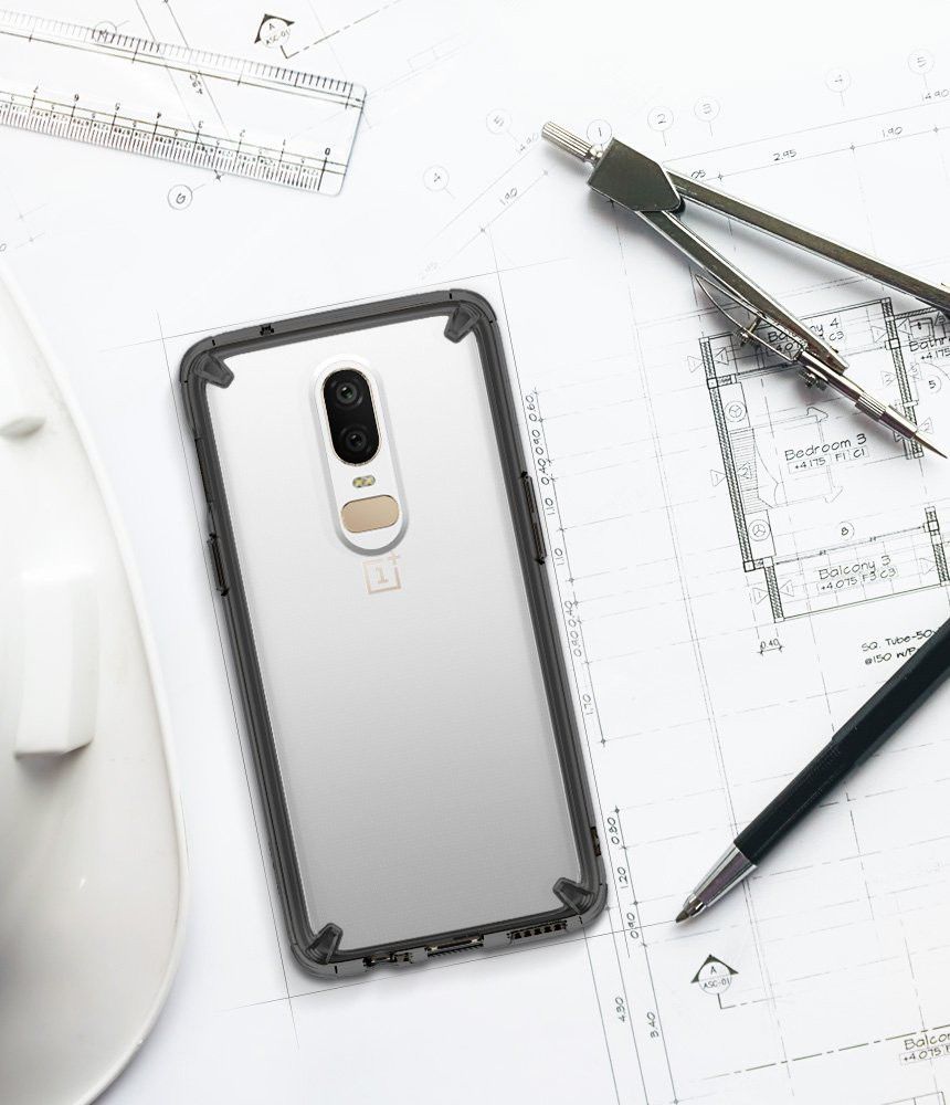 Ringke OnePlus 6 Fusion Hoesje Smoke Black afbeelding 7