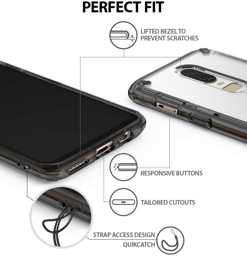 Ringke OnePlus 6 Fusion Hoesje Smoke Black afbeelding 9