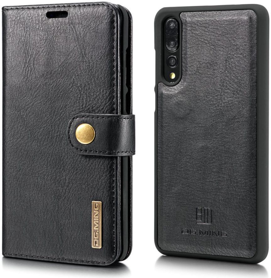 Huawei P20 Pro Echt Leren Portemonnee Hoesje Zwart afbeelding 8